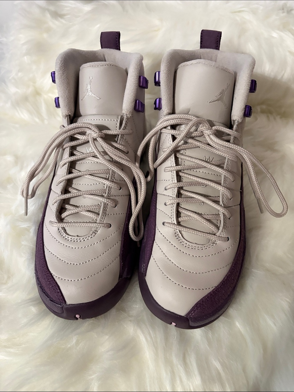 Air Jordan 12 Retro GS 'Pro Purple Women's High-Top Sneakers
